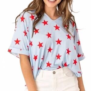 NEW GRACE + EMMA cara top in light blue